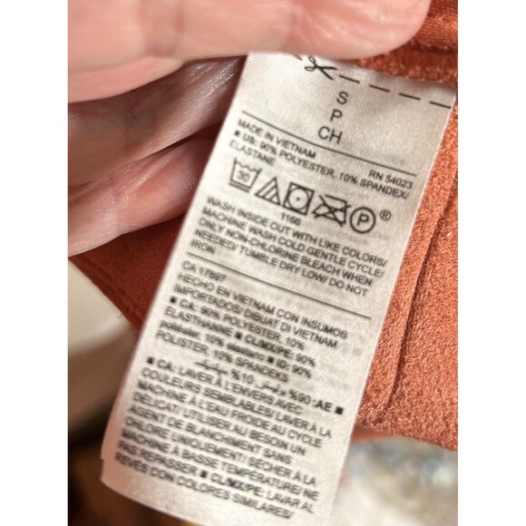 OLD NAVY Faux Suede Moto Jacket Pink Women's Size SP - Picture 6 of 12